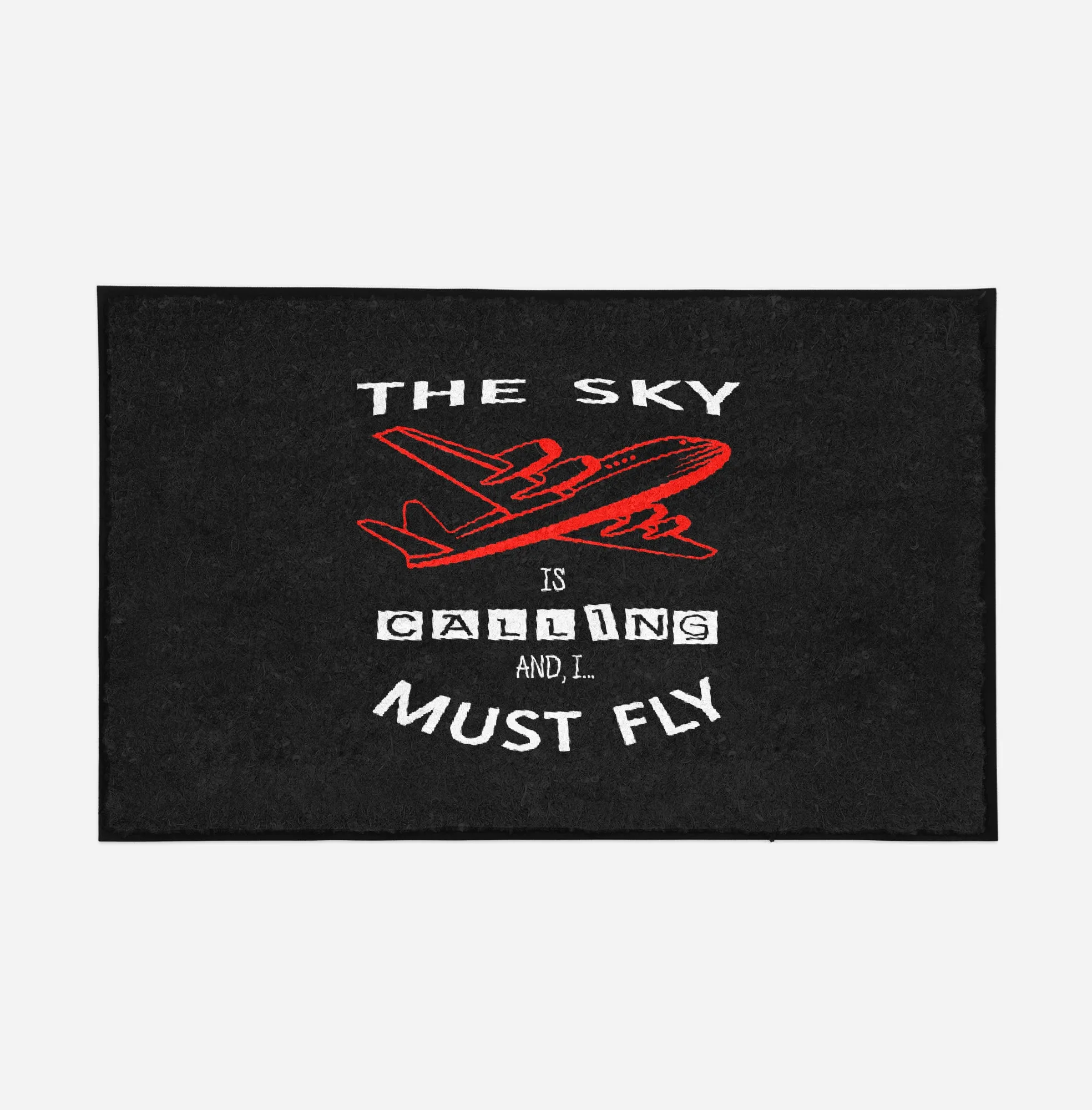The Sky is Calling and I Must Fly Designed Door Mats