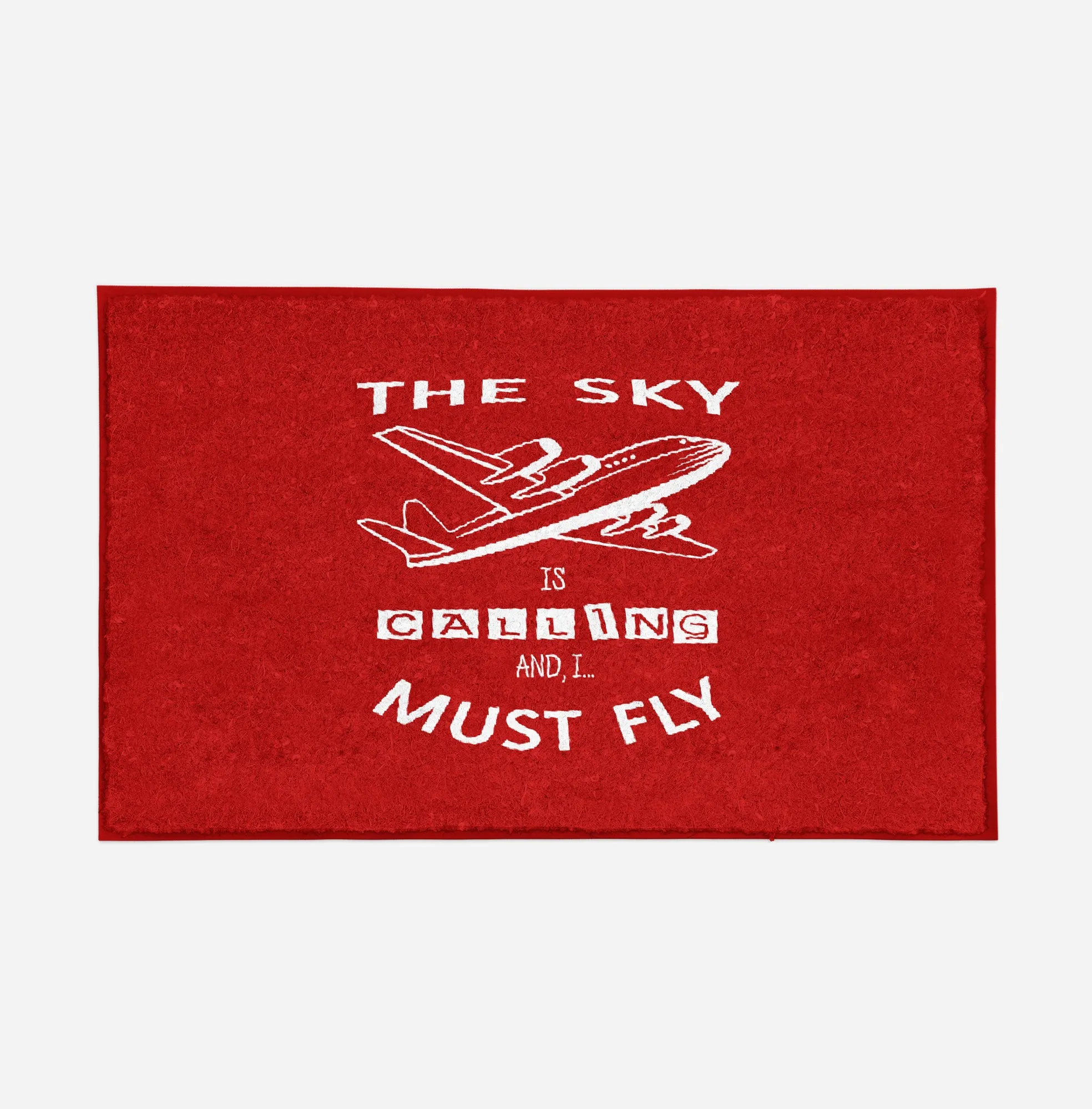 The Sky is Calling and I Must Fly Designed Door Mats