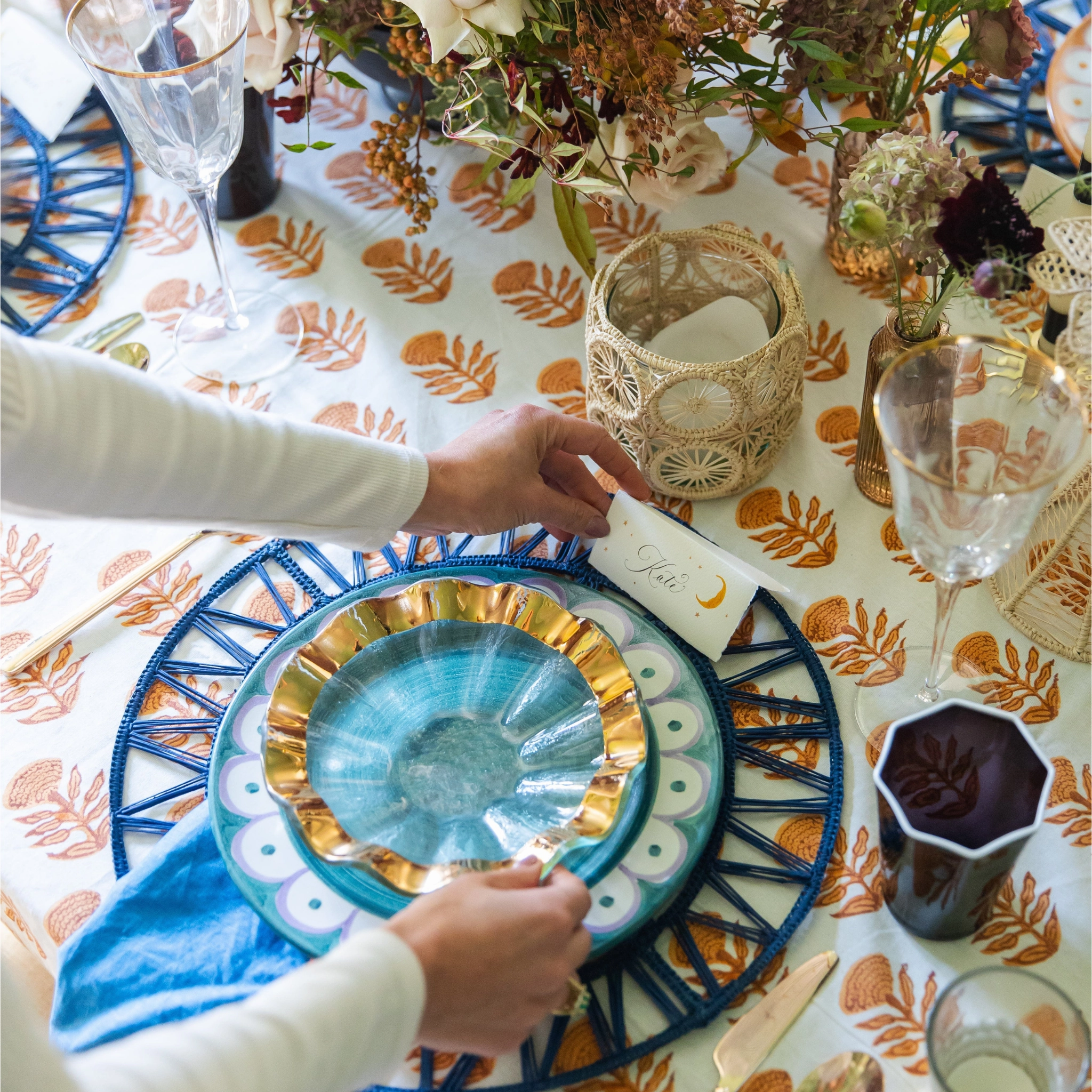 The Indian Motif Tablecloth
