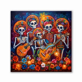 The Mexican singers by Natale Palazzo framed mural artwork