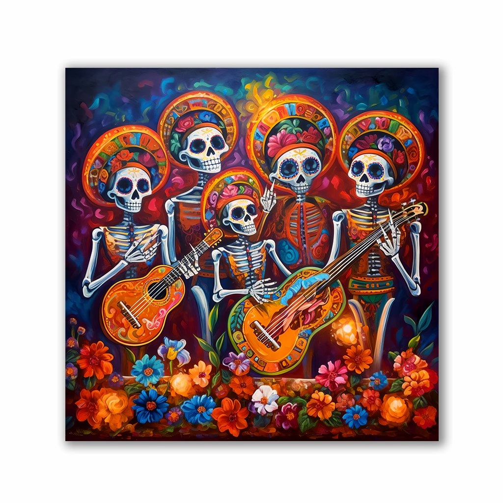 The Mexican singers by Natale Palazzo framed mural artwork