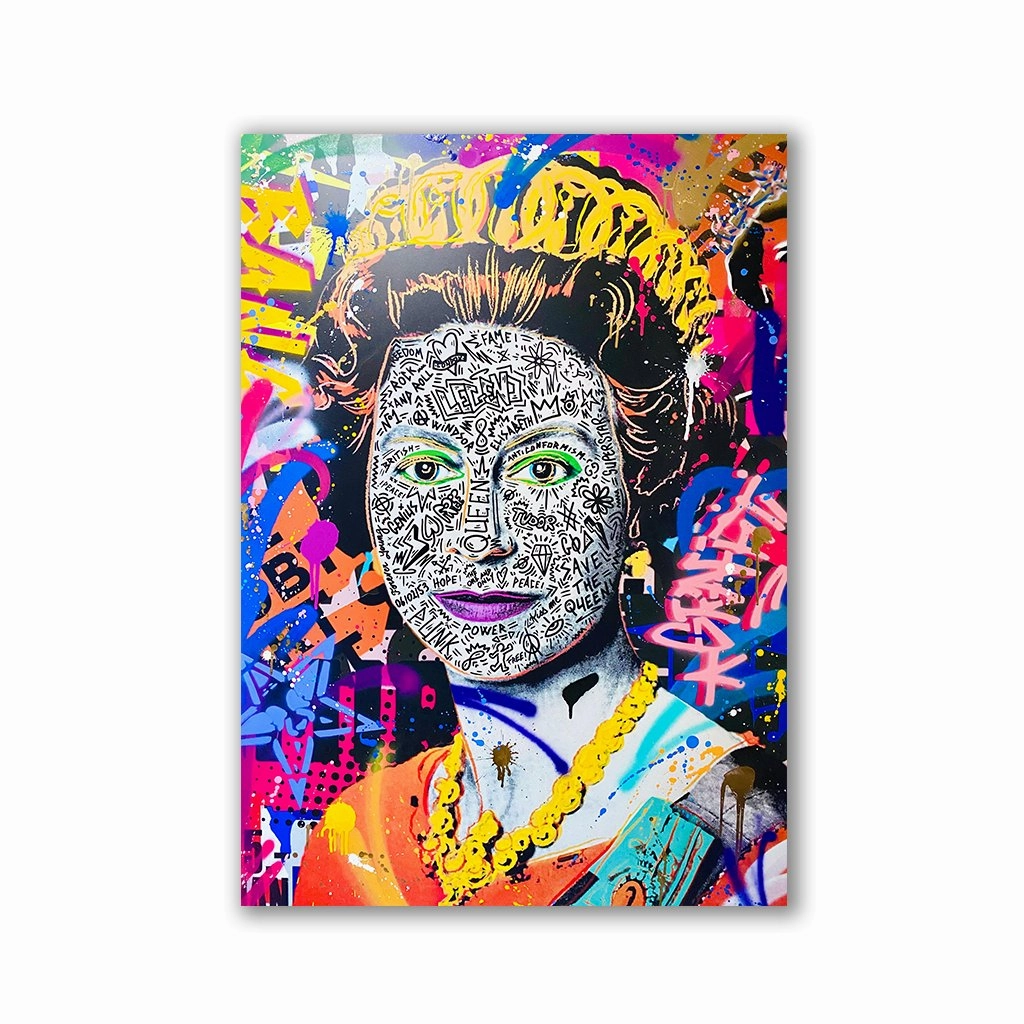 The Queen by RS Artist framed mural artwork