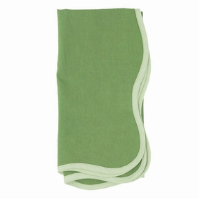 The Scalloped Napkin Set in Green cute desktop display