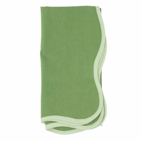 The Scalloped Napkin Set in Green mini desktop sculpture