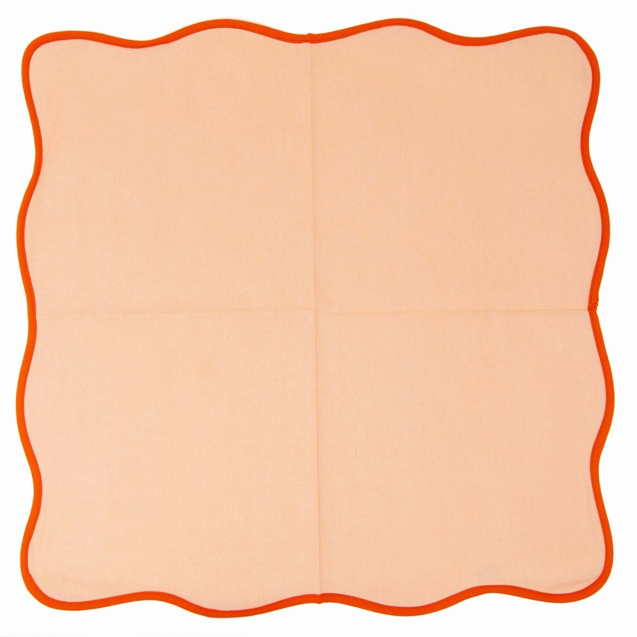 The Scalloped Napkin Set in Orange