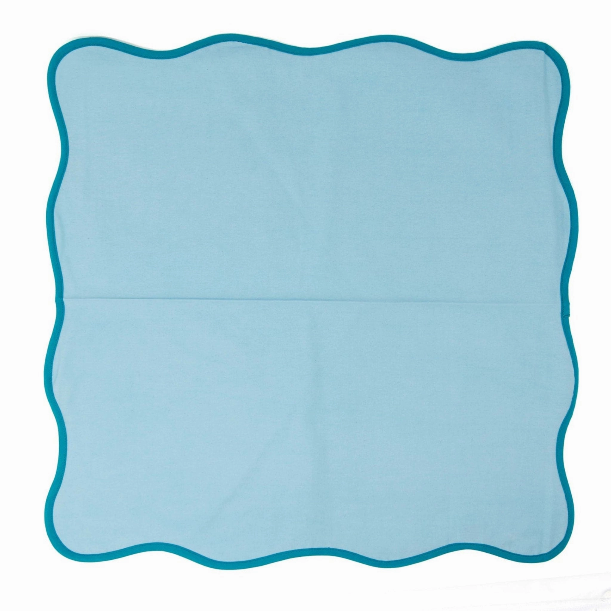 The Scalloped Napkin Set in Teal