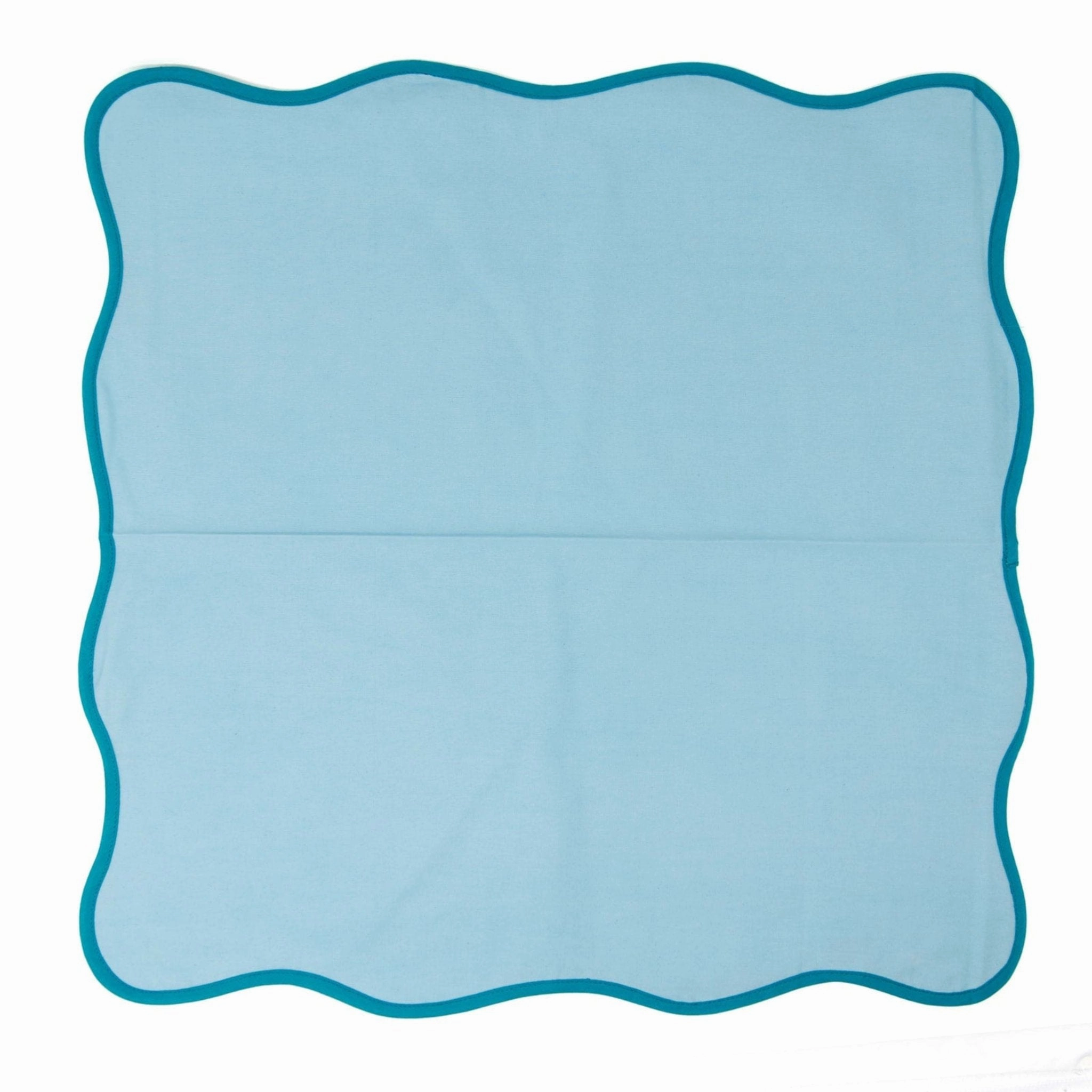 The Scalloped Napkin Set in Teal