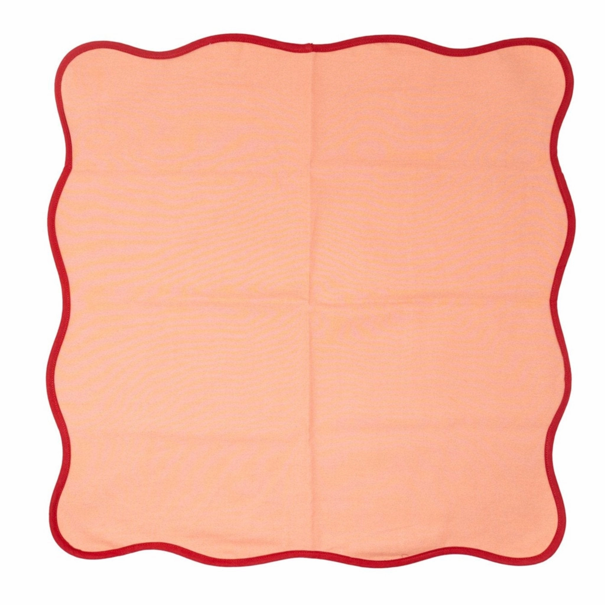 The Scalloped Napkin Set in Tomato