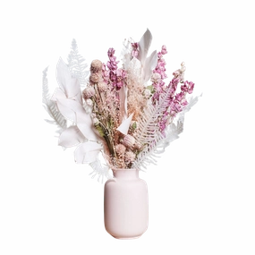 The Sweetheart Petite Dried Floral Bouquet minimalist art object  
