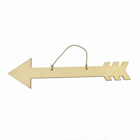 Thin Arrow Wooden Board with Hanger, 3-5/8-Inch wooden room decoration