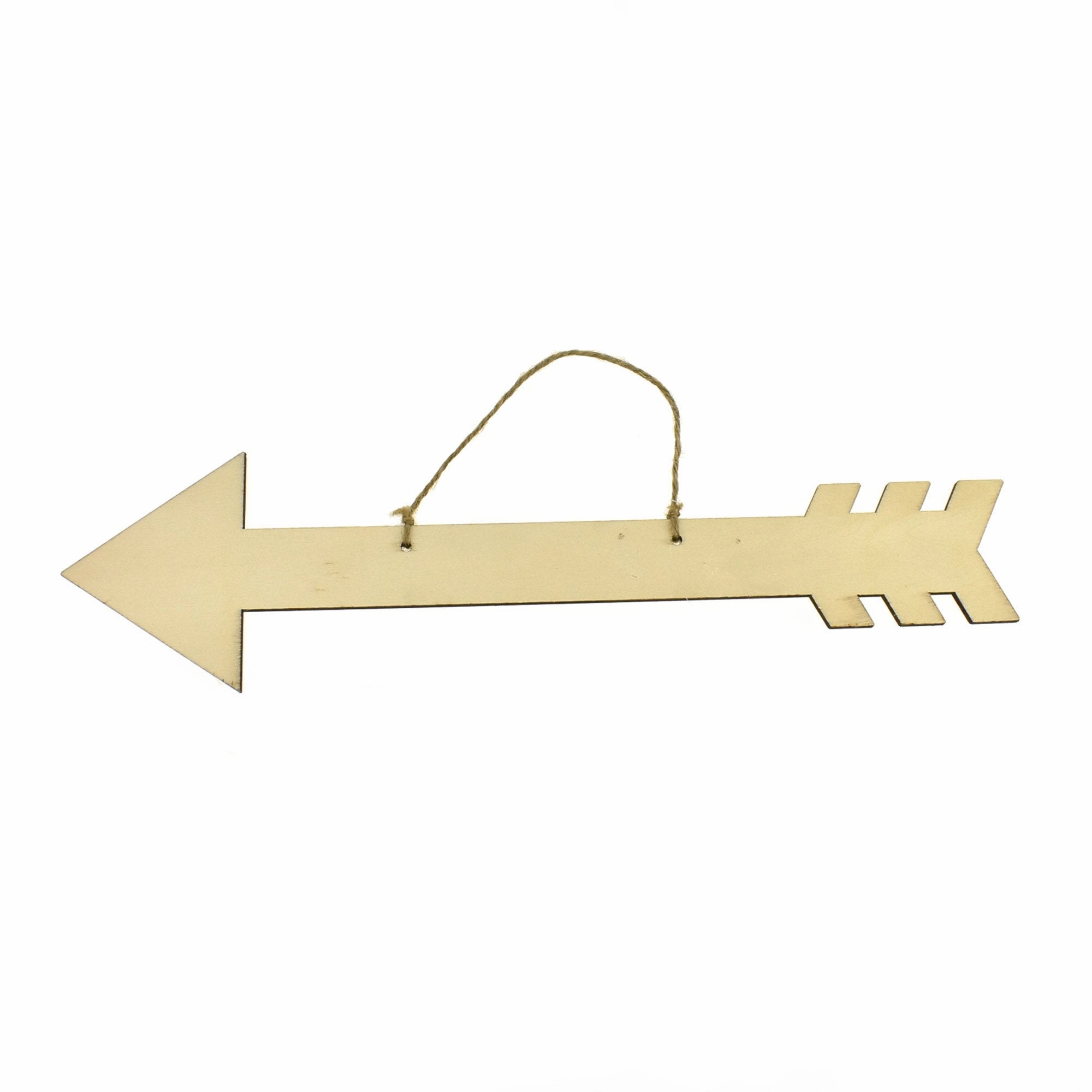 Thin Arrow Wooden Board with Hanger, 3-5/8-Inch wooden room decoration