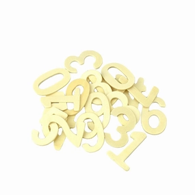 Thin Wooden Numbers, 1-9/16-Inch, Natural, 20-Piece wooden room decoration