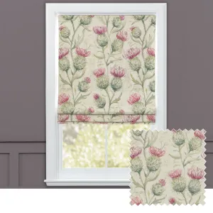 Thistle Glen Printed Linen Made to Measure Roman Blinds Summer chic floor carpet  
