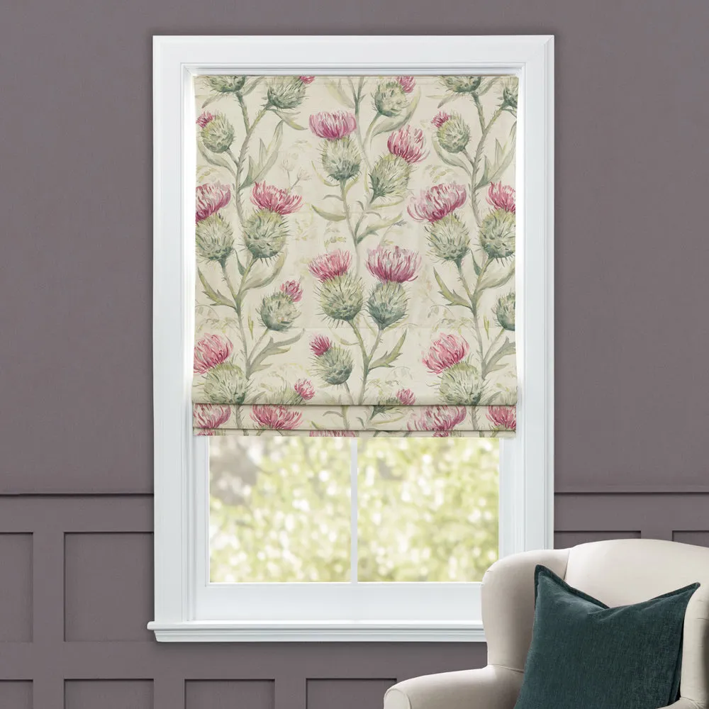 Thistle Glen Printed Linen Made to Measure Roman Blinds Summer