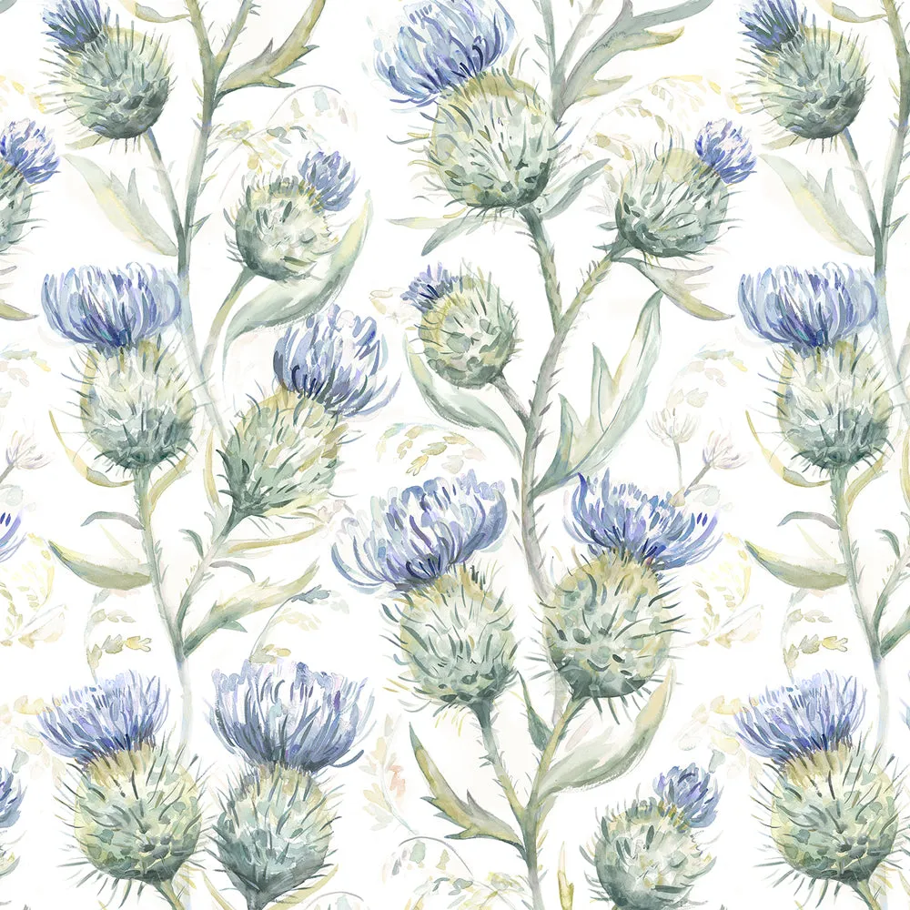 Thistle Glen Printed Linen Made to Measure Roman Blinds Winter