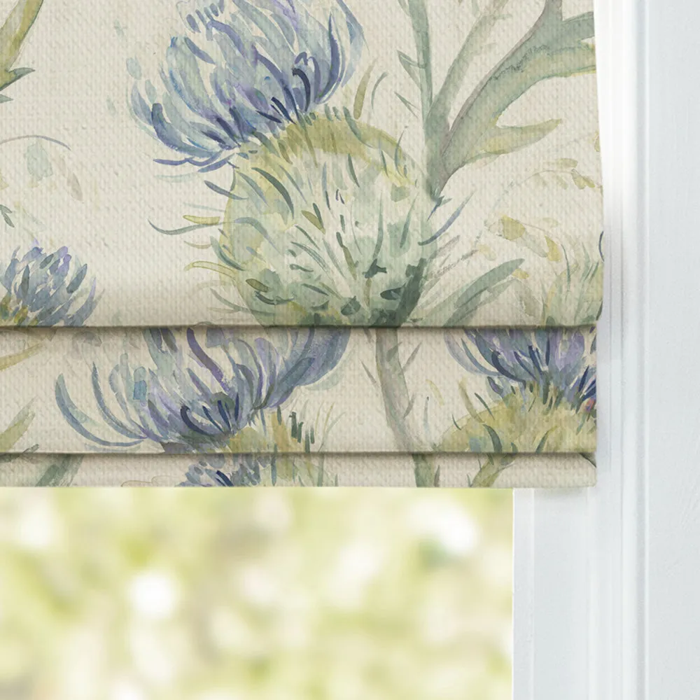 Thistle Glen Printed Linen Made to Measure Roman Blinds Winter