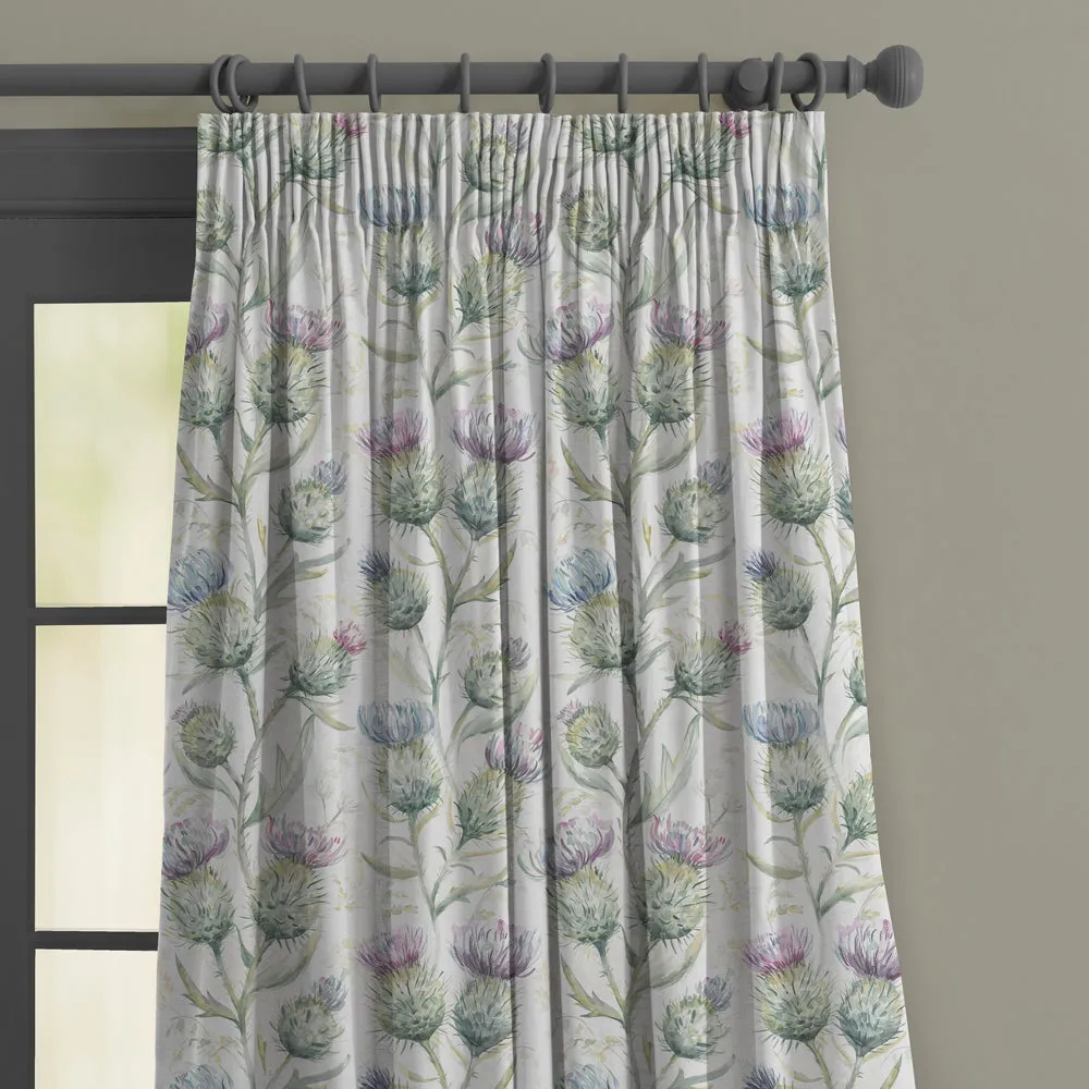 Thistle Glen Printed Made to Measure Curtains Spring Cream