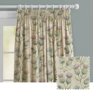 Thistle Glen Printed Made to Measure Curtains Spring chic floor carpet  