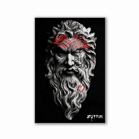 Thunder God Zeus by Zuppini framed mural artwork