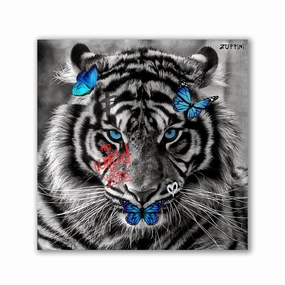 Tiger Butterflies by Zuppini framed mural artwork