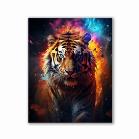 Tiger Flames by Zenzdesign framed mural artwork