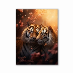 Tiger Love by Zenzdesign framed mural artwork