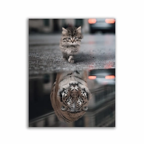 Tiger Mindset by Zenzdesign framed mural artwork
