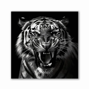 Tiger Portrait by Henrivaux framed mural artwork