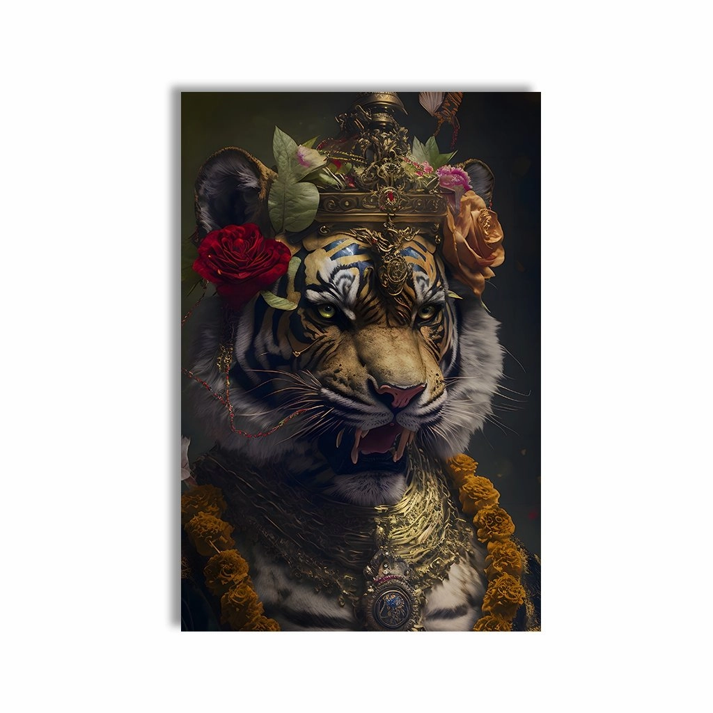 Tiger Queen by Juliano de Araujo framed mural artwork