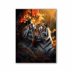 Tiger Romantic by Zenzdesign framed mural artwork