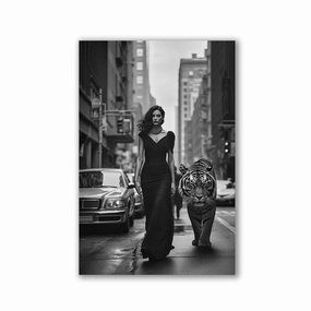 Tiger Walk by Frank Daske framed mural artwork