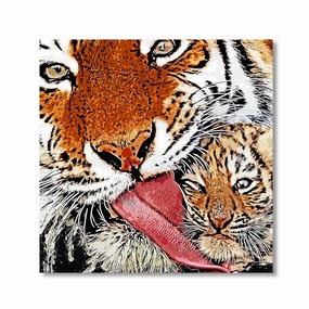 Tigerlove by Himmelmiez framed mural artwork