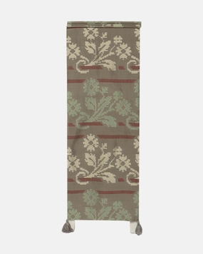 Tilda Weft Ikat Cotton Silk Table Runner ceramic table ornament