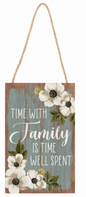 Time with Family Hanging Sign wall pendant decor
