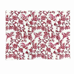 Toile de Jouy Birds in Wine Placemat mini desktop sculpture
