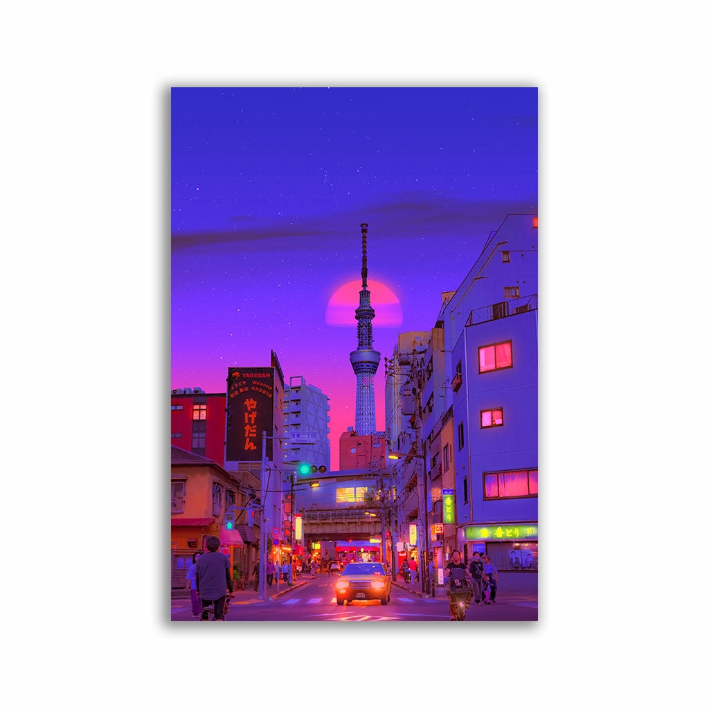 Tokyo Traffic by Yagedan framed mural artwork