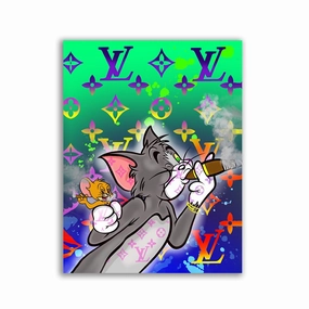 Tom & Jerry by Sean Flores framed mural artwork