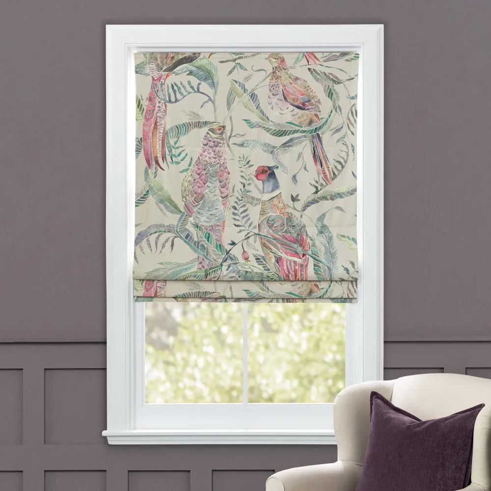 Torrington Printed Cotton Made to Measure Roman Blinds Loganberry
