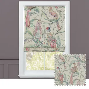 Torrington Printed Cotton Made to Measure Roman Blinds Loganberry chic floor carpet  