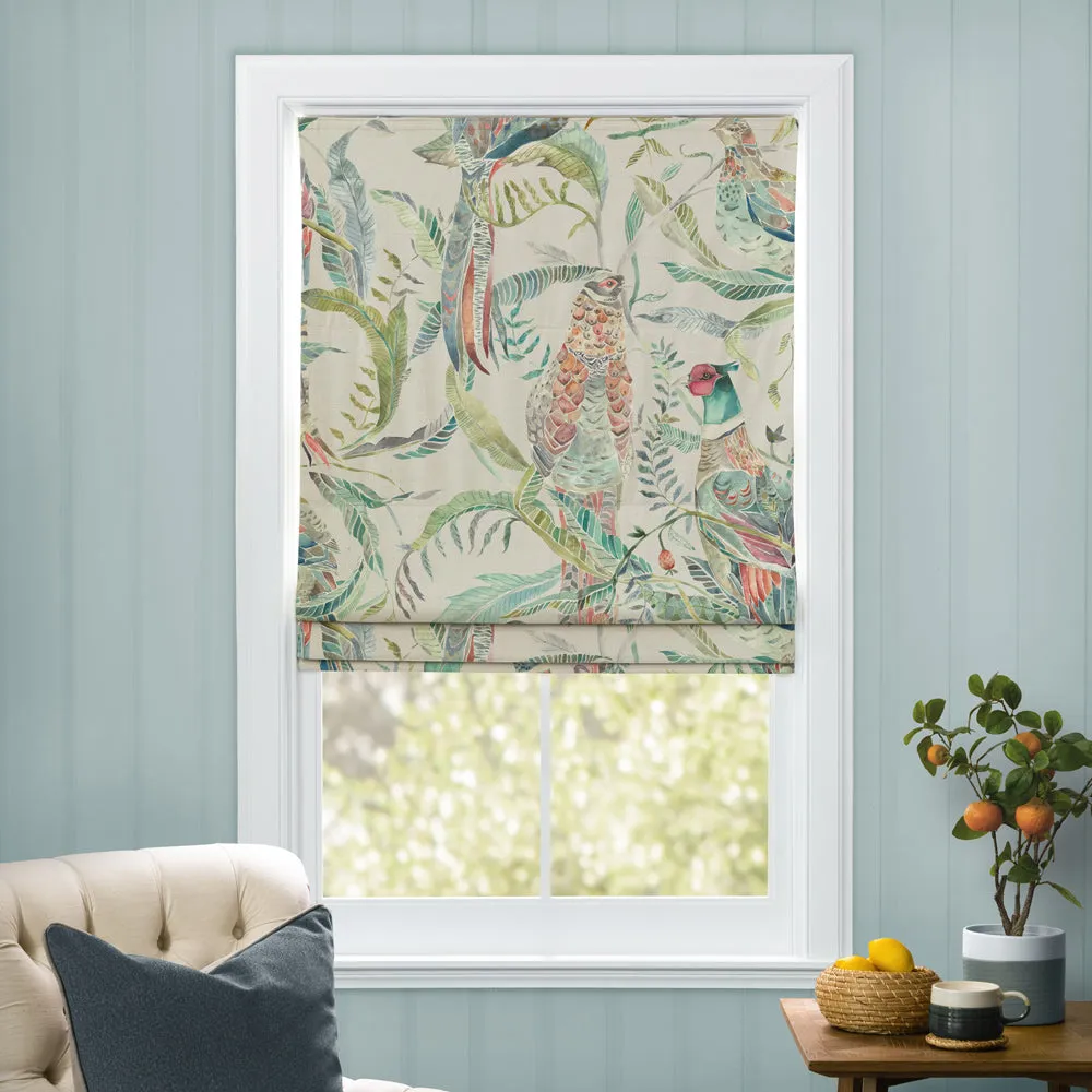 Torrington Printed Cotton Made to Measure Roman Blinds Pomegranate