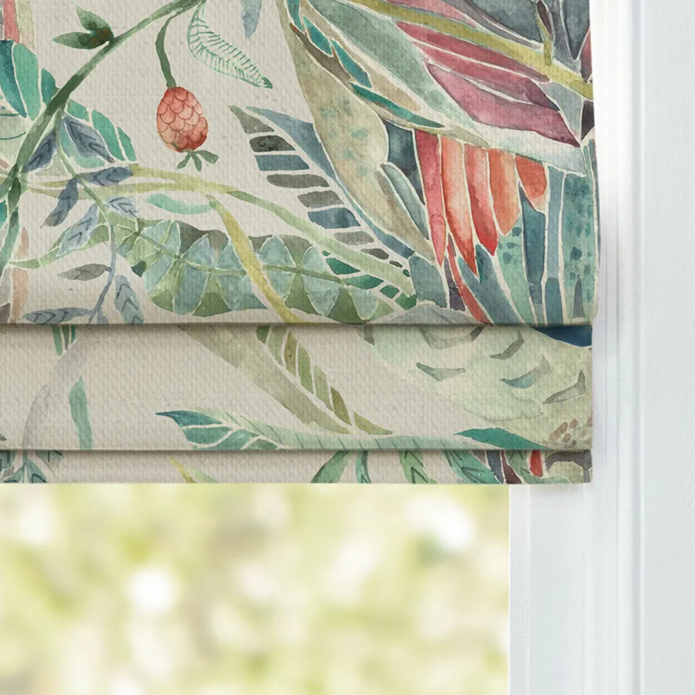 Torrington Printed Cotton Made to Measure Roman Blinds Pomegranate