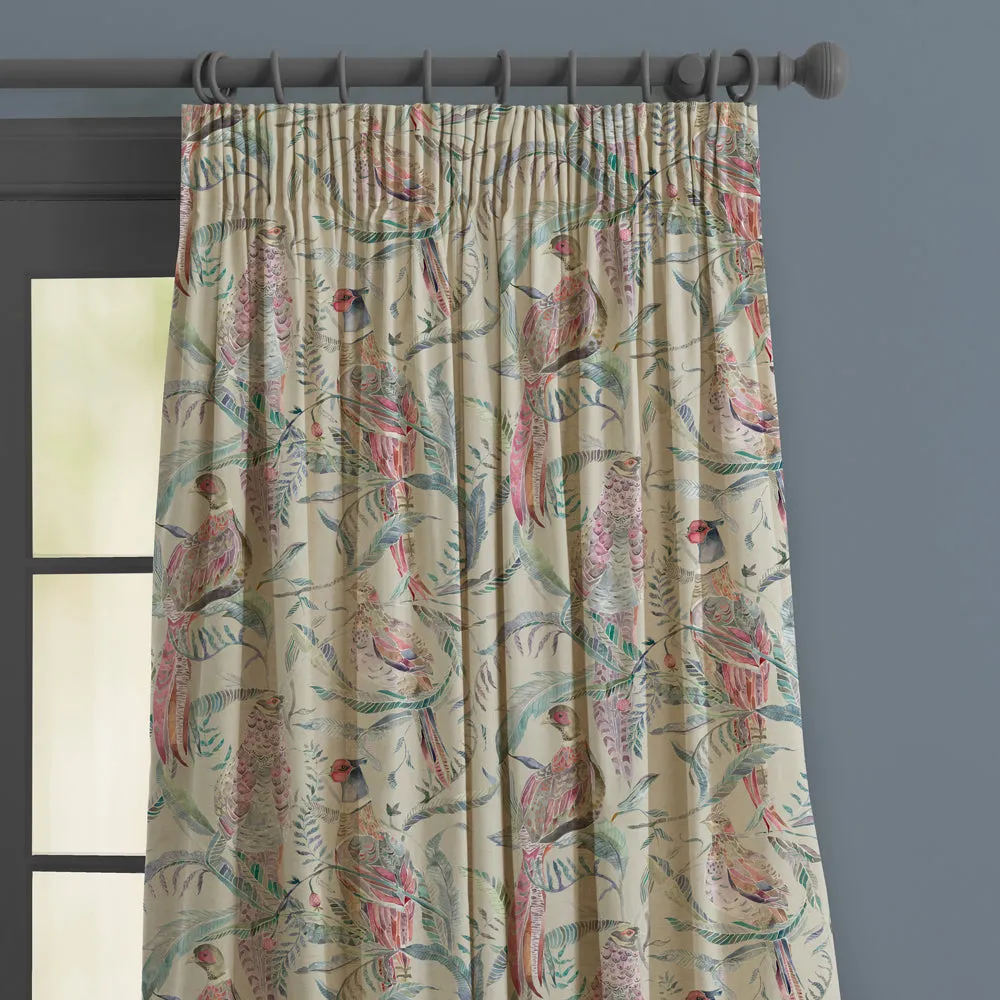 Torrington Printed Made to Measure Curtains Loganberry