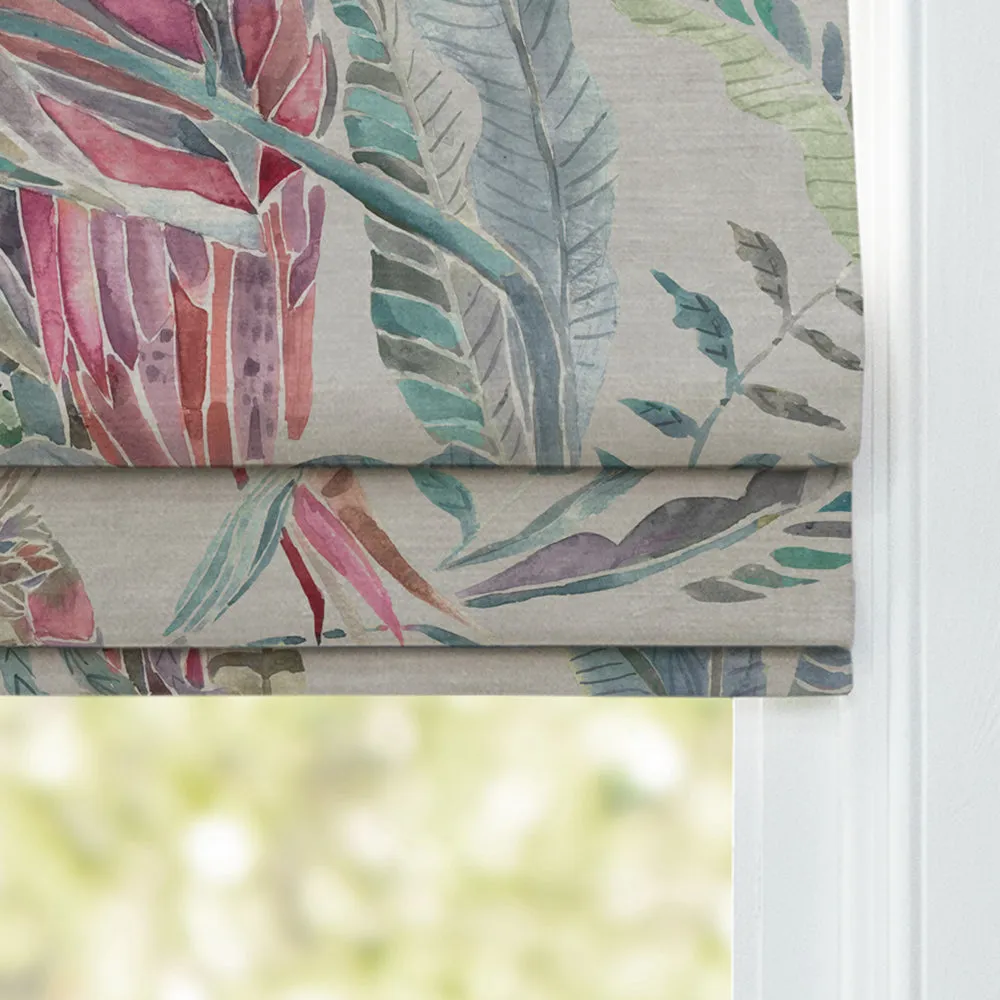 Torrington Printed Velvet Made to Measure Roman Blinds Grape
