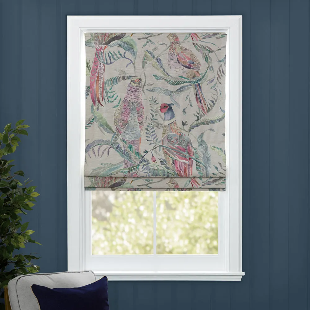 Torrington Printed Velvet Made to Measure Roman Blinds Grape