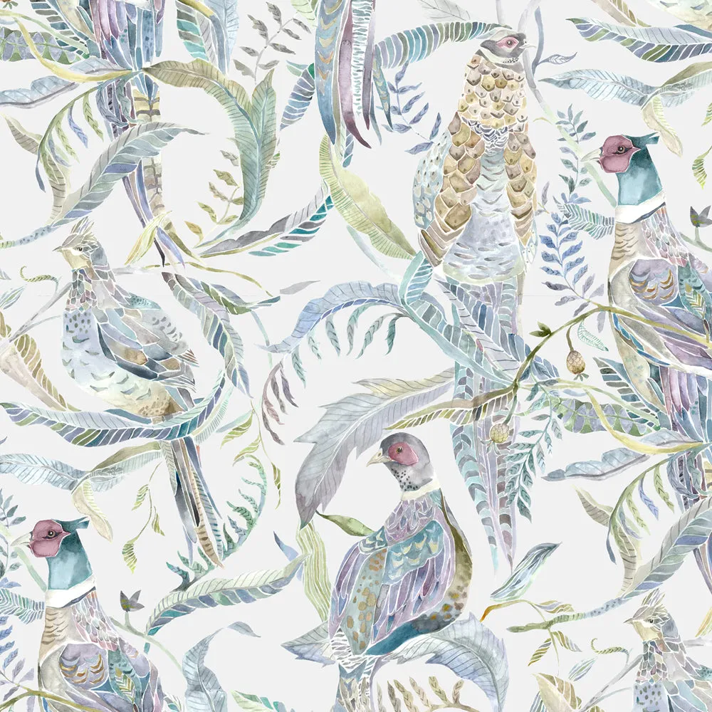 Torrington Printed Velvet Made to Measure Roman Blinds Periwinkle