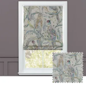 Torrington Printed Velvet Made to Measure Roman Blinds Periwinkle chic floor carpet  