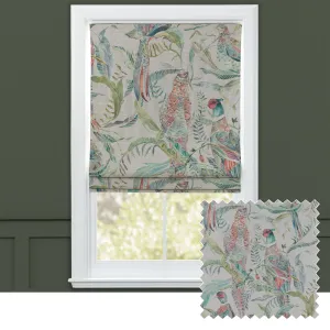 Torrington Printed Velvet Made to Measure Roman Blinds Strawberry chic floor carpet  