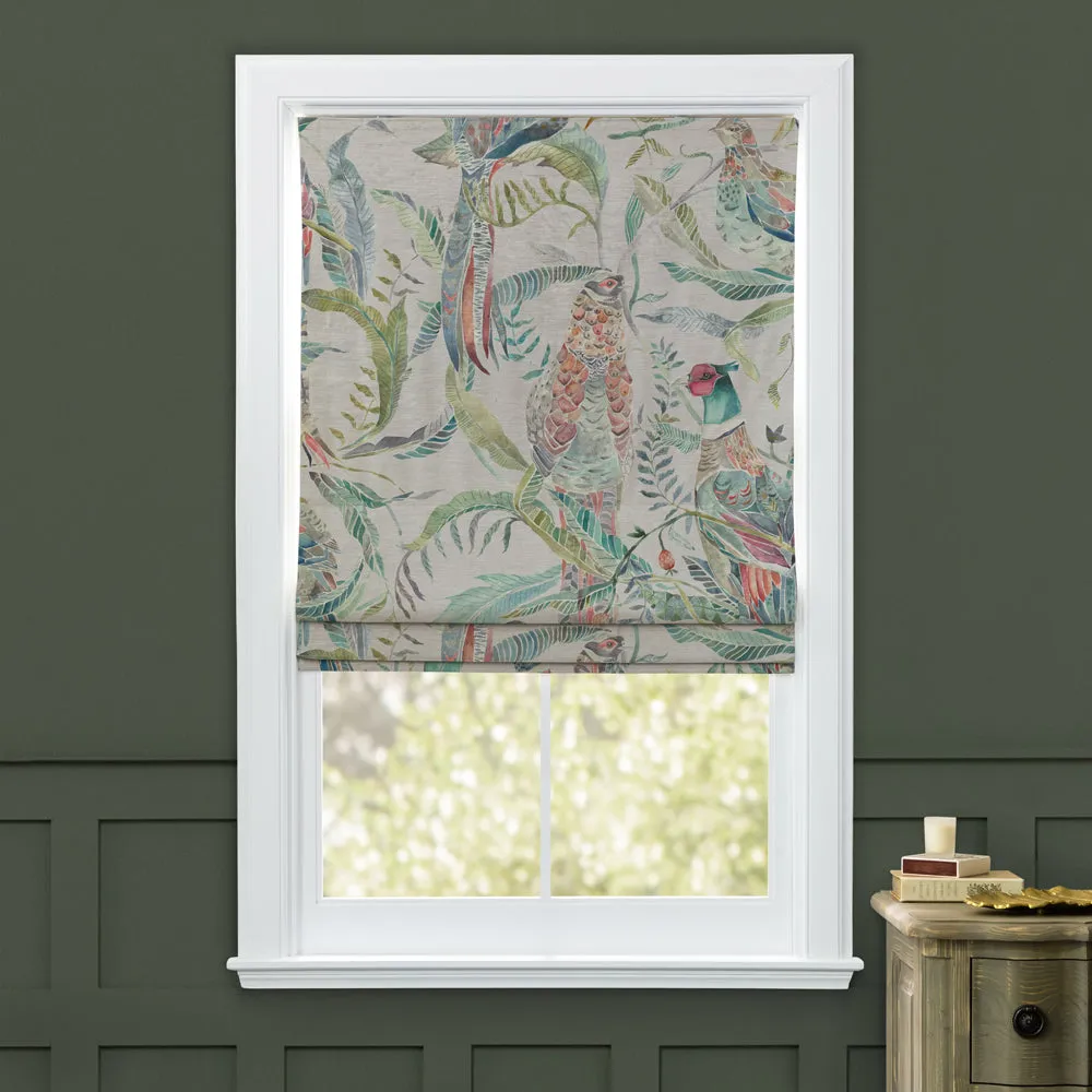 Torrington Printed Velvet Made to Measure Roman Blinds Strawberry