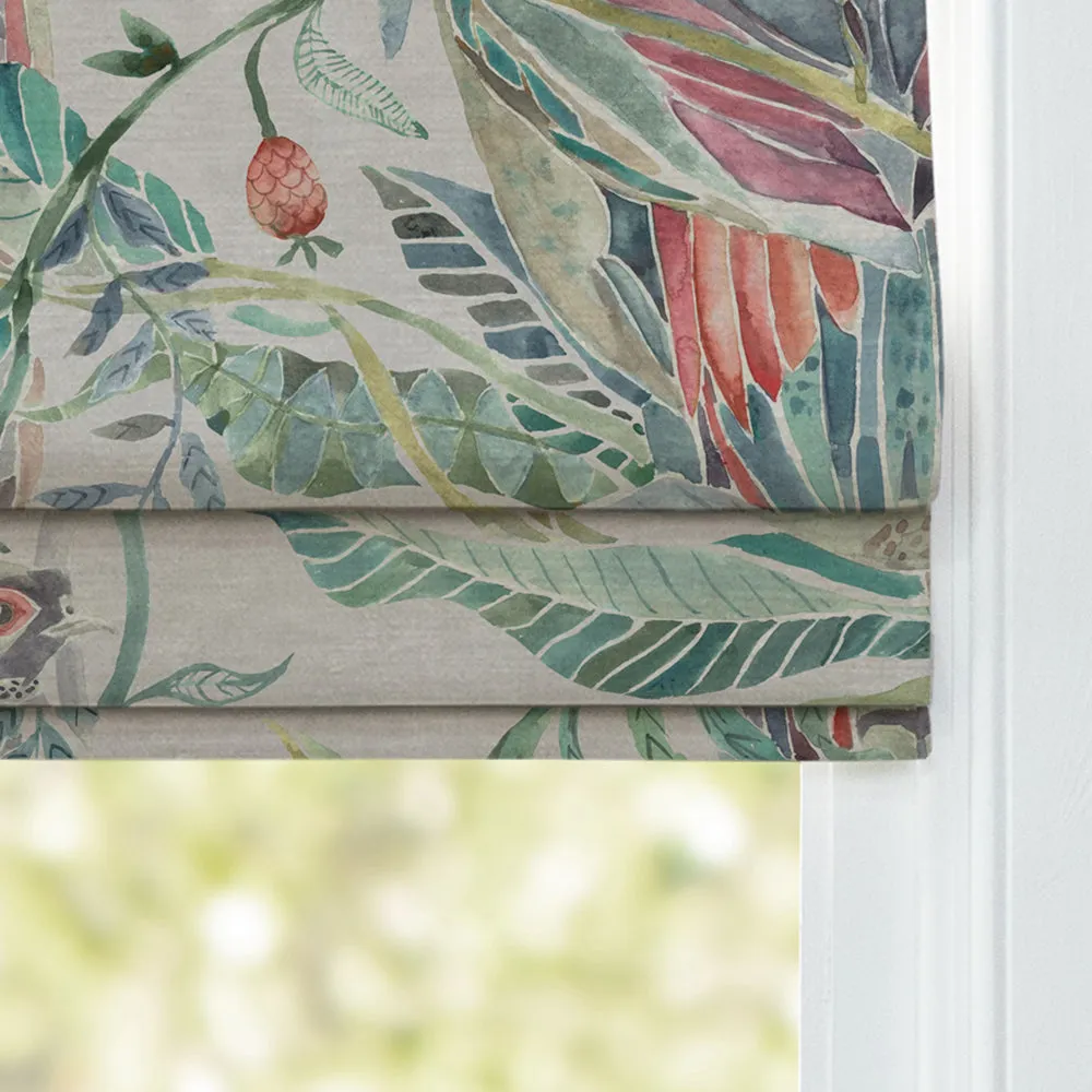 Torrington Printed Velvet Made to Measure Roman Blinds Strawberry