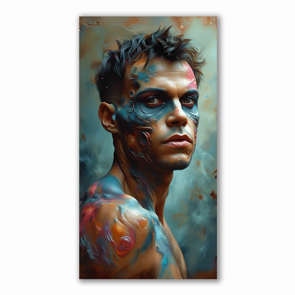 Transcendence by Dj-vu framed mural artwork
